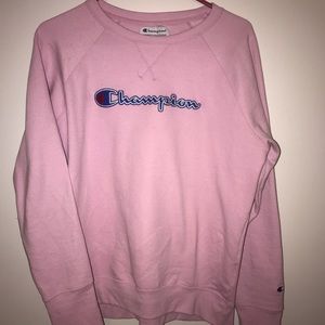 pink champion sweatshirt